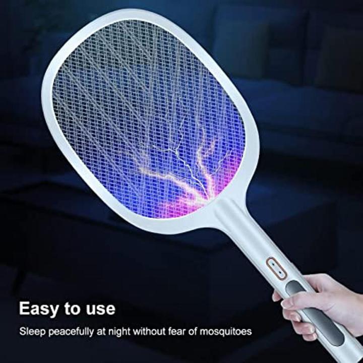 USB Rechargeable Mosquito Racket With Stand �Electric Insect Killer Bat For Indoor And Outdoor Use | Insects Killer | Mosquito Killer Racket (Random Color)