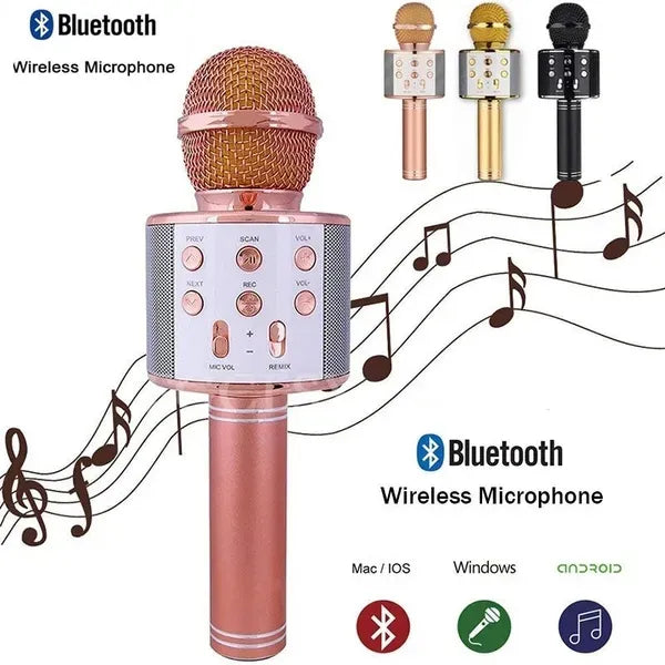 Bluetooth Microphone Karaoke Wireless Microphone Professional Speaker – photo 3