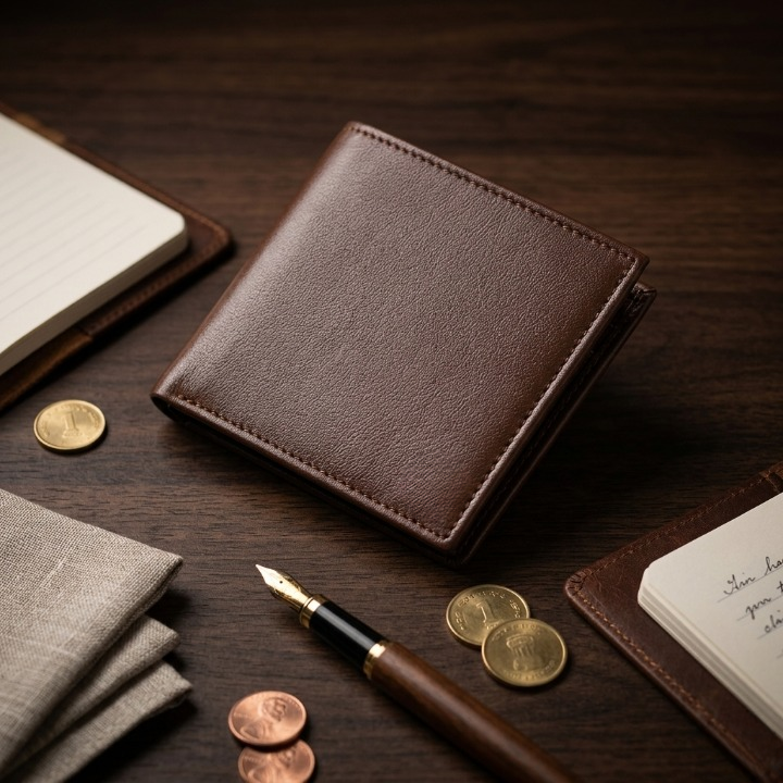 Premium Men? Wallet Genuine Leather Slim Bifold Wallet for Men Stylish Durable Design Multiple Card Slots Secure Cash (Black)