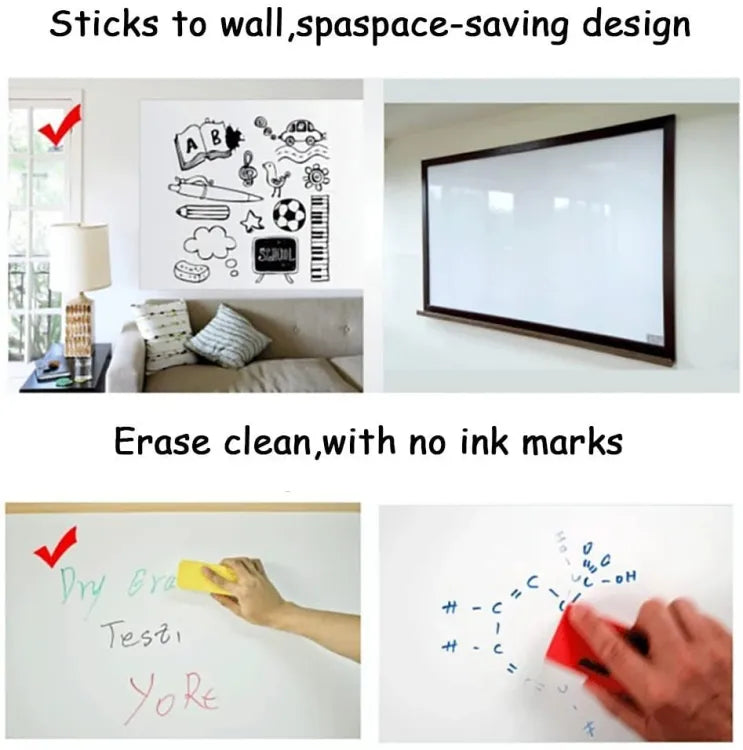 Artisan - Dry Erase Whiteboard Sticker Vinyl Sticker, Self-adhesive &amp; reusable White Board Peel Stick for School,Office,Home,Kids Drawing with 2 erasable markers(good quality ) - Small