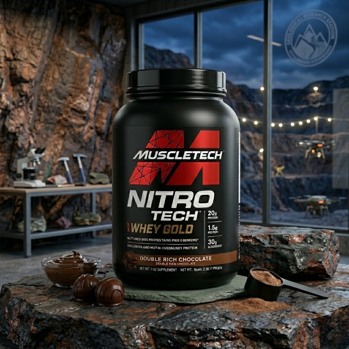 MuscleTech Nitro Tech 100 Percent Whey Gold Double Rich Chocolate Flavor 2.2 Pounds 1 Kg Protein Powder