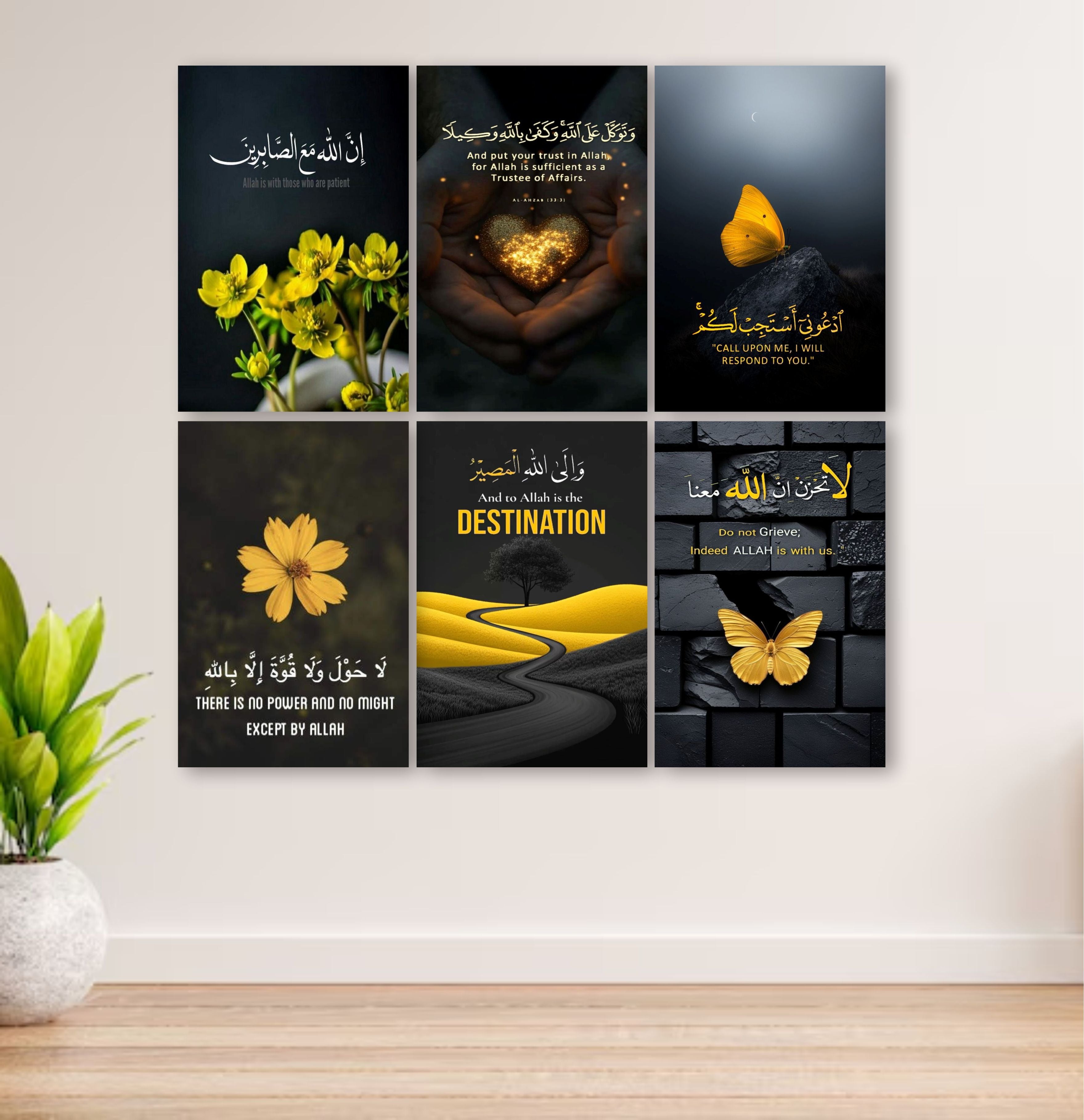 Set of 6 Premium Wall Art Photo Tiles �Modern Home Decor Sets 8X11
