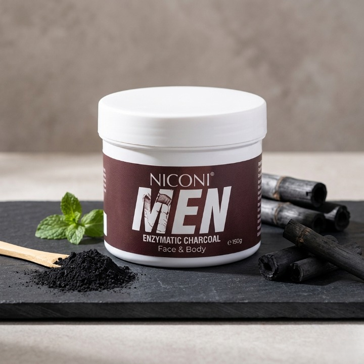 Niconi Men Enzyme De-Tan Pack for Face & Body | Deep Cleansing Tan Removal Formula | 300gram