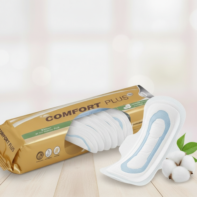 Comfort 10 Pcs sanitary Pads | Comfort Plus Ultra-Soft Sanitary Pads with Leak Protection