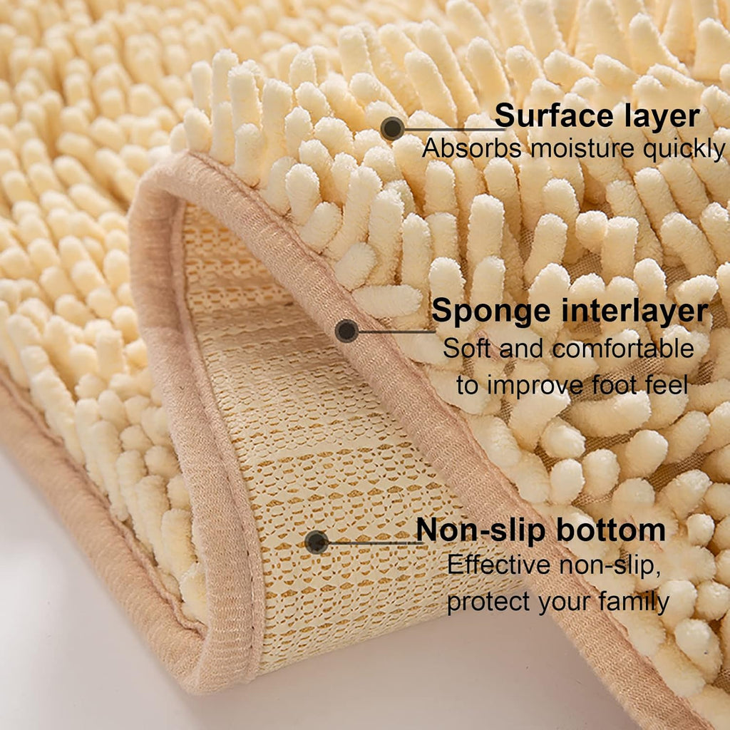 Nonslip water absorbent MicroFiber  door away mats 40x60cm (random color)