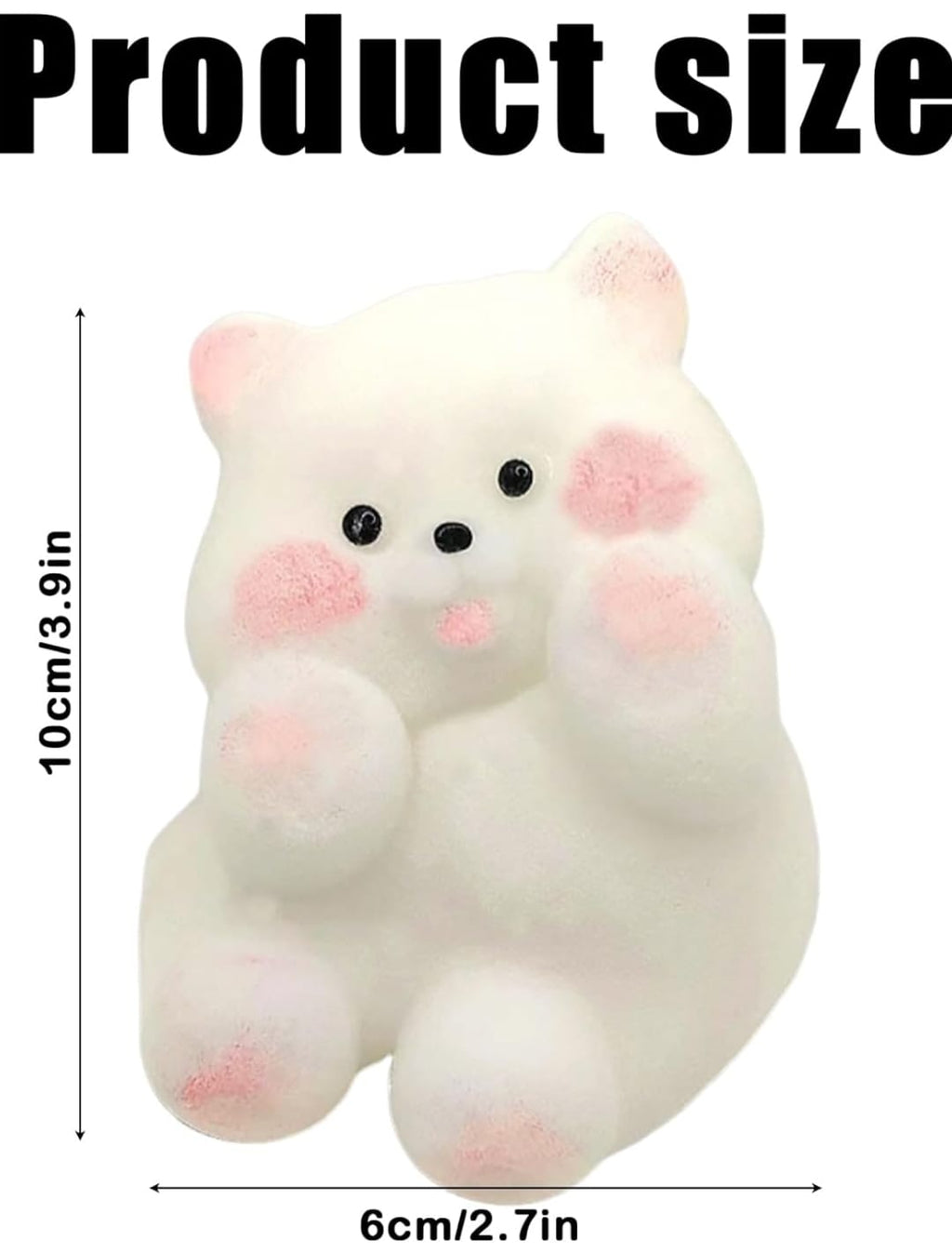 Squishy Stress Relief Funny Novelty Cute Animals Stress Relieving Fidget for Boys Girls Birthday Party Gifts Anxiety&Relaxation for Kids Teenage (White)
