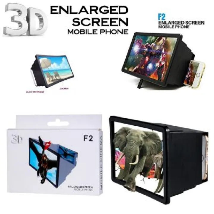 F2 Portable 3D Magnifier Screen Enlarger / Magnifying Glass Zoom Video Screen HD all Mobile Phone random color