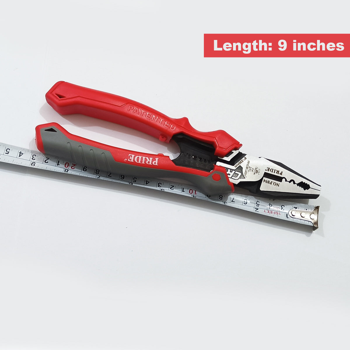 PRIDE Professional Combination Pliers 8 Inch (230mm) Heavy Duty Multi-Purpose Hand Tool