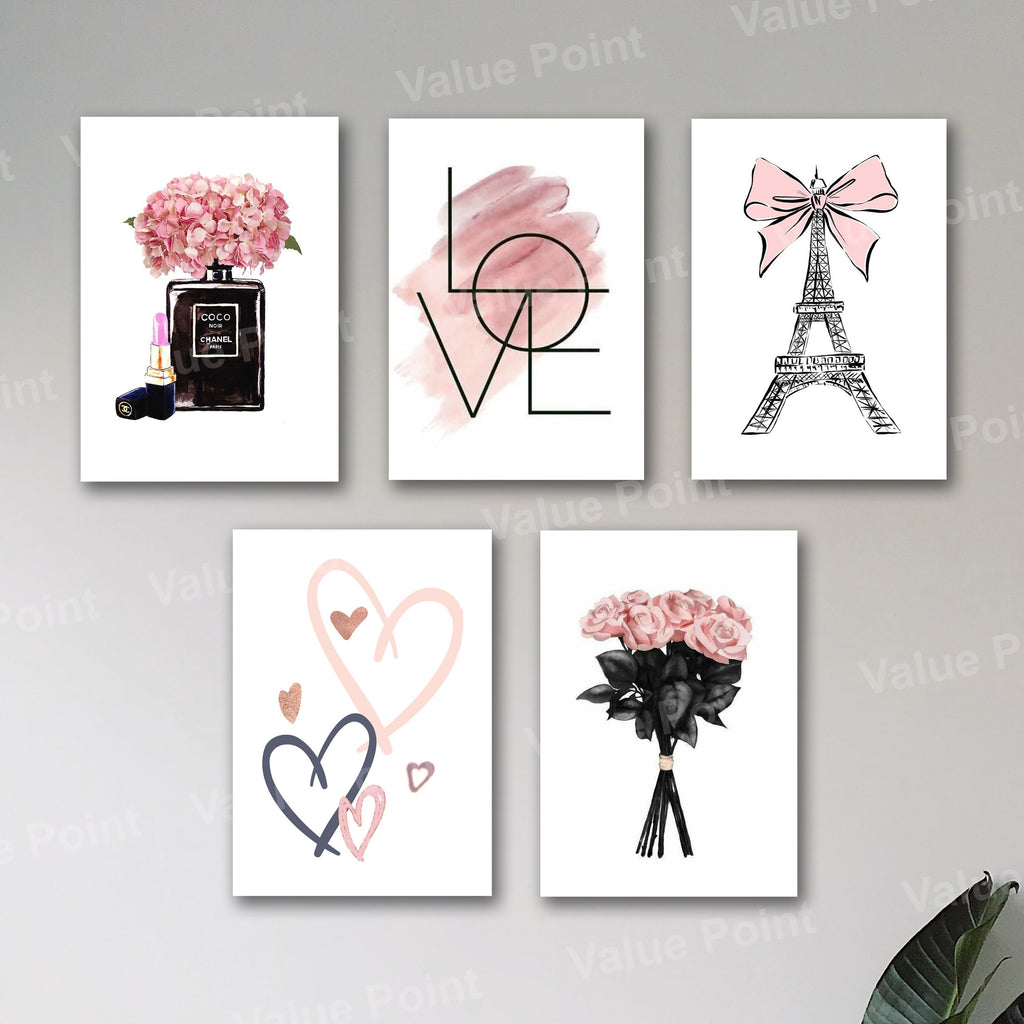 Set of 5 Premium Wall Art Photo Tiles �Modern Home Decor Sets 8x11