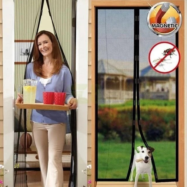 Premium Quality Mosquito Magic Mesh Door Curtain | Magnetic Automatic Closing Insect Screen | Easy Install Fly & Mosquito Net for Home