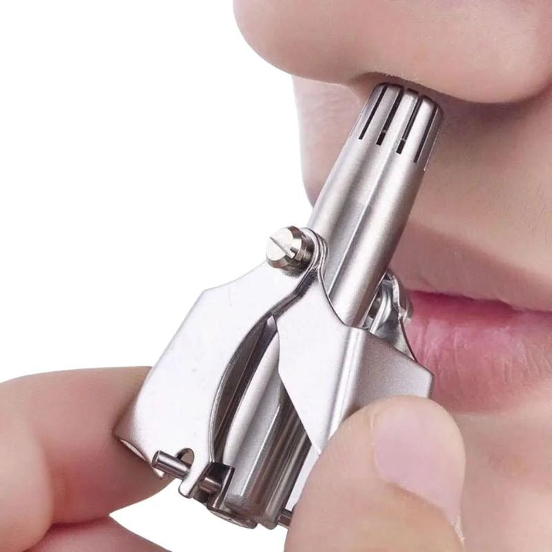 Manual Nose & Ear Hair Trimmer �Stainless Steel Precision Trimming Tool for Safe and Painless Grooming