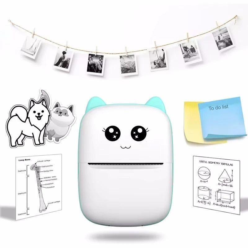 Mini Portable Thermal Printer | Wireless Bluetooth Pocket Photo Printer | 1 Paper Roll Included | Random Colour