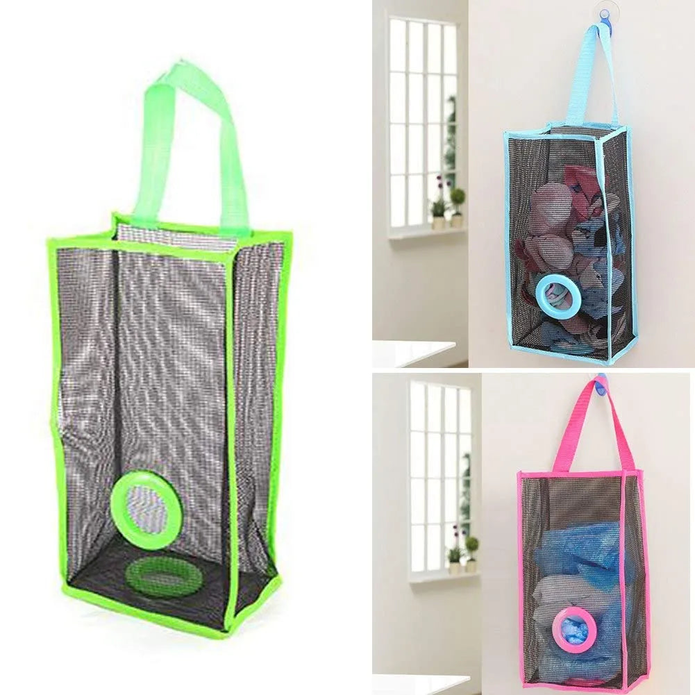 Plastic Bag Holder, Dispenser Hanging Storage Mesh – photo 1