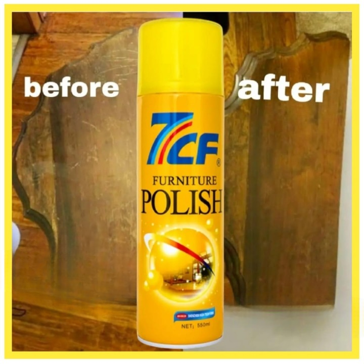 7CF Furniture Polish 550ml | Multi-Surface Shine & Protection Spray for Wood Furniture