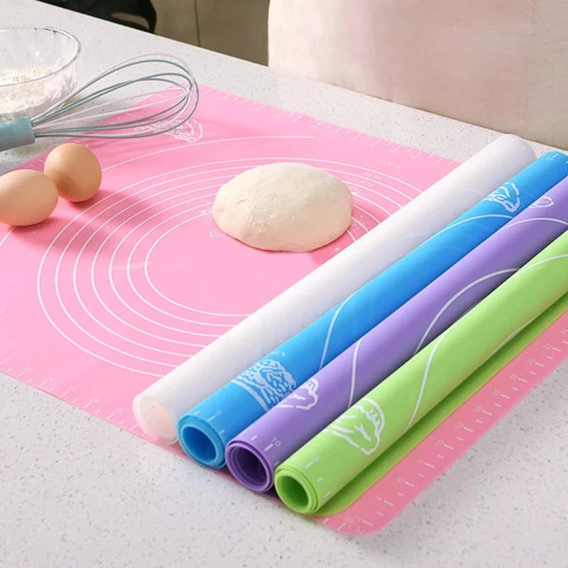 Silicone Baking Roti Mat | Heat Resistant | Non-Stick Dough Pad with Measurements | Random Color