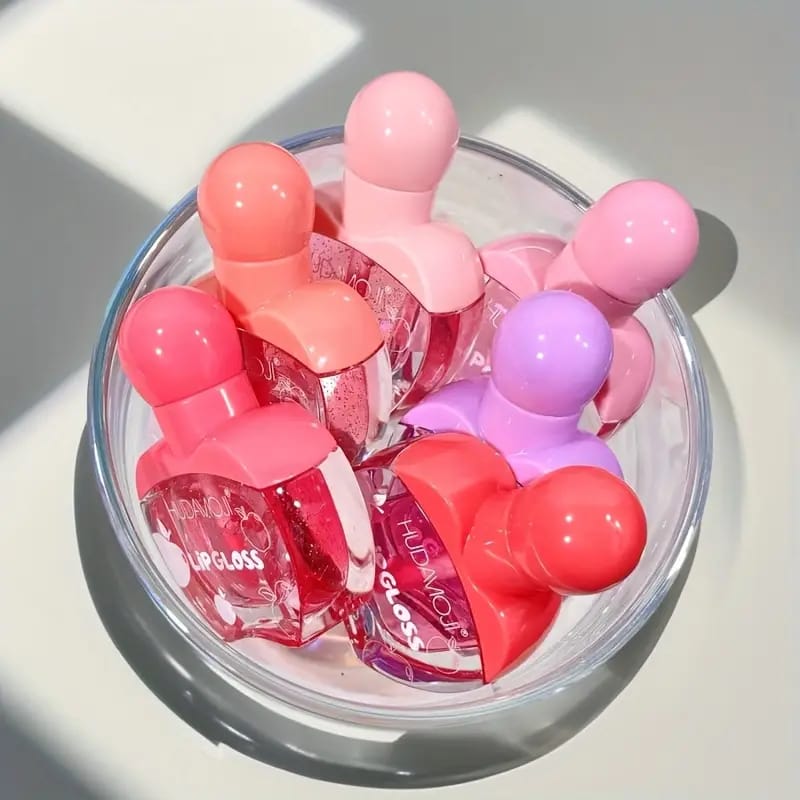 Huda Moji High Pigmented Lip Oil Set �Shades of Pink Gloss Collection ~ Pack Of 6