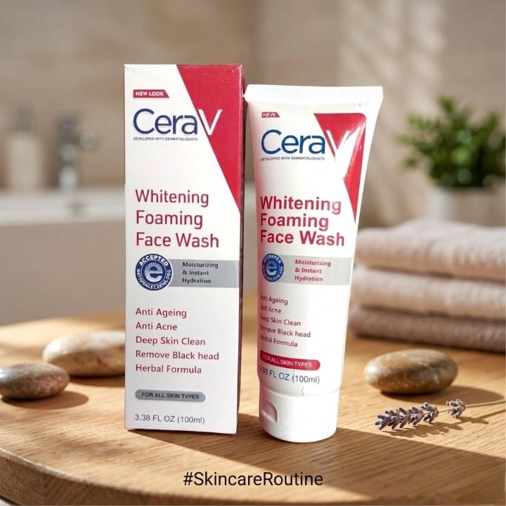 Cerave Whitening Foaming Face Wash 100ml Anti Ageing Anti Acne Deep Skin Clean