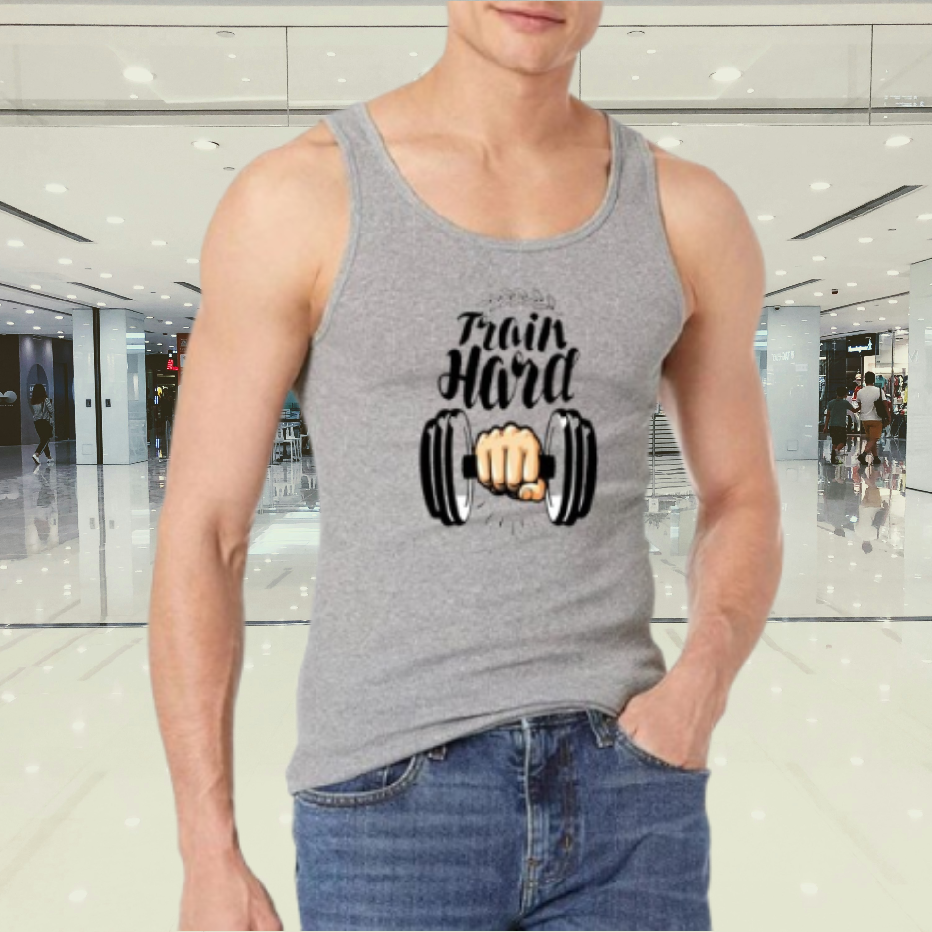 Jersey Gym Sando Tanks Top For Men [White] | Crossfit Clothing Male Casual Stringer Singlet Vest Undershirt - M