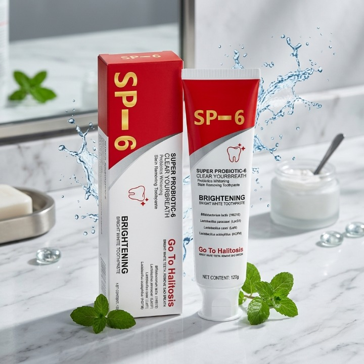 Premium SP-6 Ultra Whitening Probiotic Toothpaste �Advanced Stain Removal & Fresh Breath Oral Care