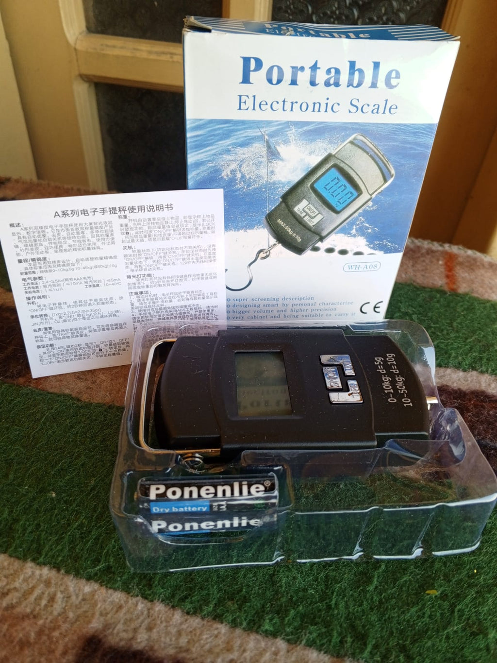WH-A08 Portable Electronic Scale �50kg Digital Hanging Luggage Scale