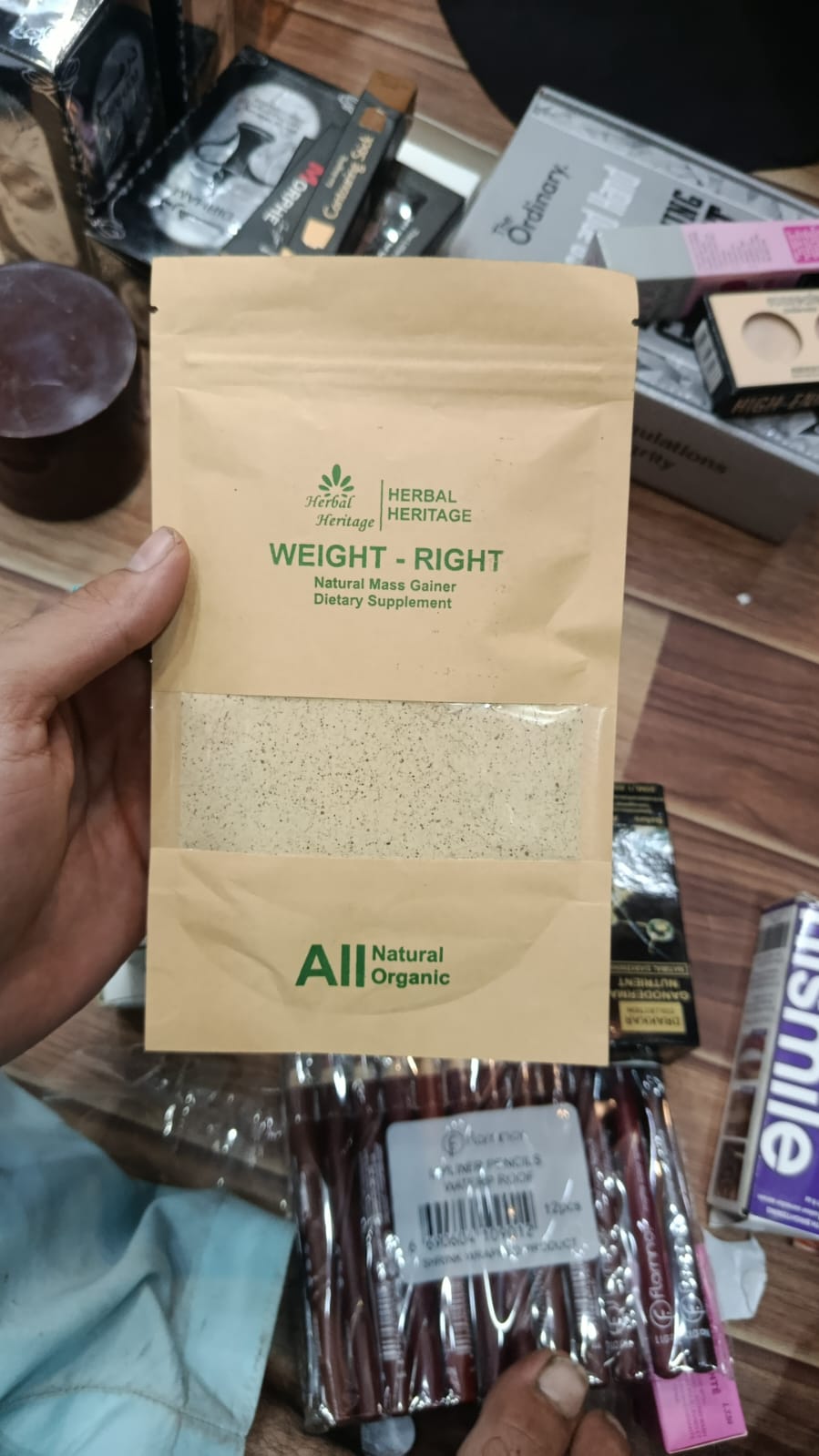 Weight-Right Natural Mass Gainer by Herbal Heritage | Herbal Formula for Healthy Weight Gain (80g)