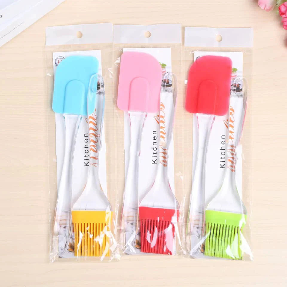 Pack Of 2 - Large Spatula &amp; BBQ Oil Brush