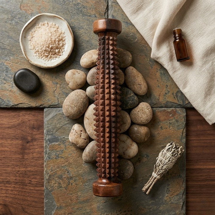 Handcrafted Wooden Palate Massager �Reflexology & Acupuncture Roller