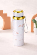 Premium Marble Print Stainless Steel Water Bottle - Elegant Vacuum Insulated Flask - Random Color - 800ml