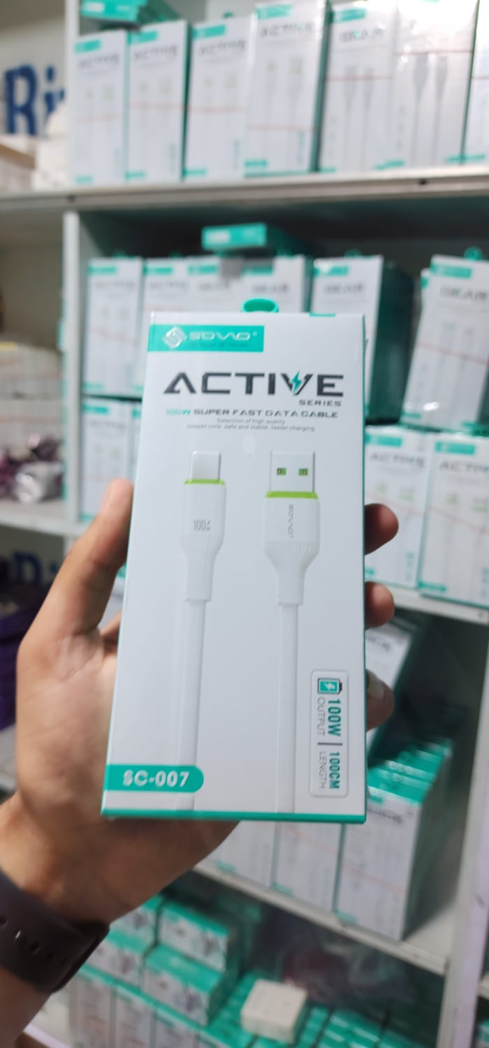 SOVO Type-C Fast Charging Data Cable �Quick Charge USB Cable for Android Devices �High-Speed Charging and Data Transfer �Durable Build �1 Meter Length �Universal Compatibility with Smartphones