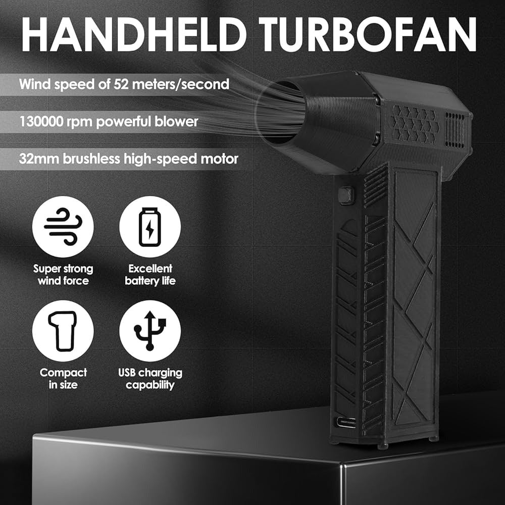 Mini Jet Fan Brushless Powerful Violent Fan Compact Portable Design