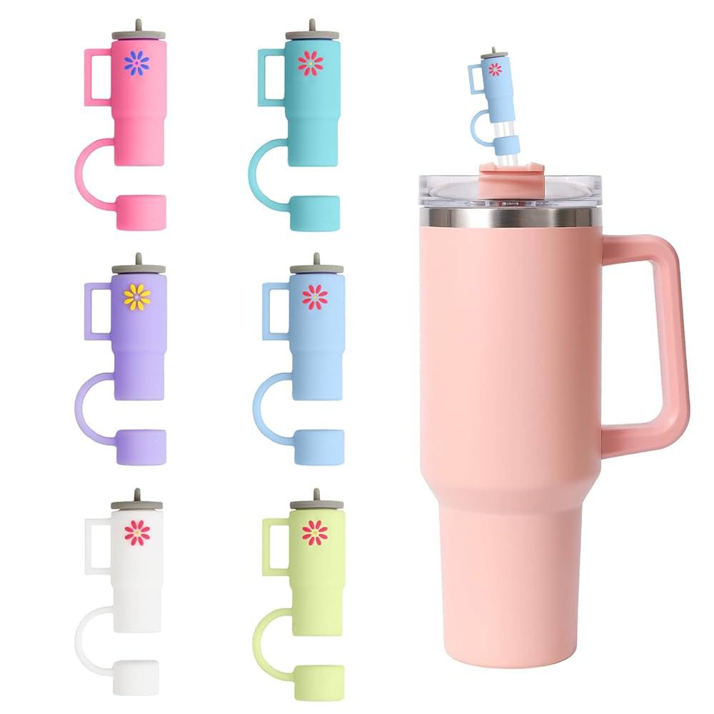Silicone Stopper Compatible with 40oz Tumbler | Spill-Resistant Straw Cover | Random Color