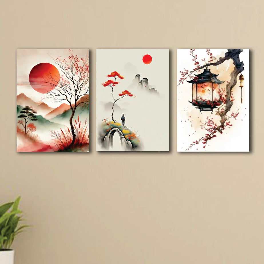 3pcs nature sticky phototile wall frames – photo 1