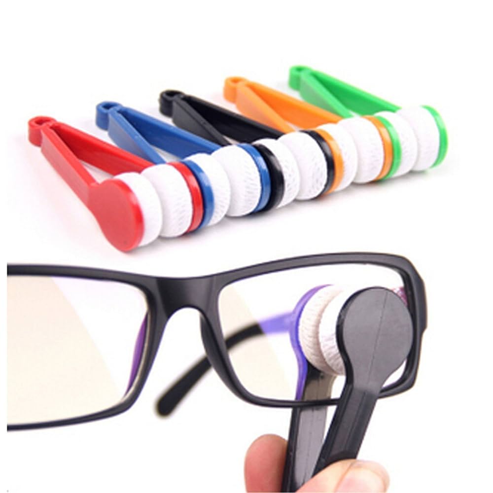 Mini Microfiber Eyeglasses Cleaner �Pocket-Size Lens Cleaning Tool (Random Color)