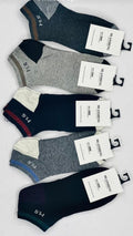 Pack Of 2 Pair Anklet Socks For Men �Soft, Breathable, And Stretchable Low-Cut Socks For Daily Comfort And Style (Random Design)