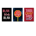 Set of 3 Premium Wall Art Photo Tiles �Modern Home Decor Sets 8x11