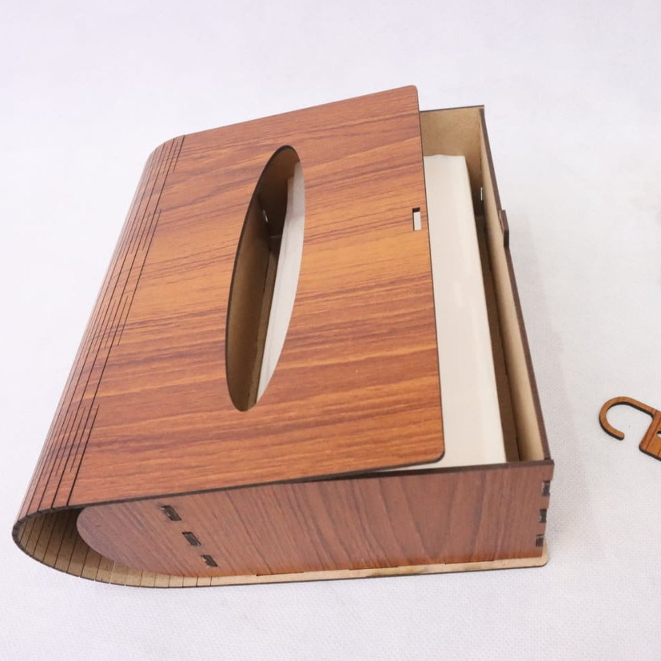 Plain Wooden Tissue Box Elegant Design Smooth Finish Easy Use Durable Construction For Home And Offices