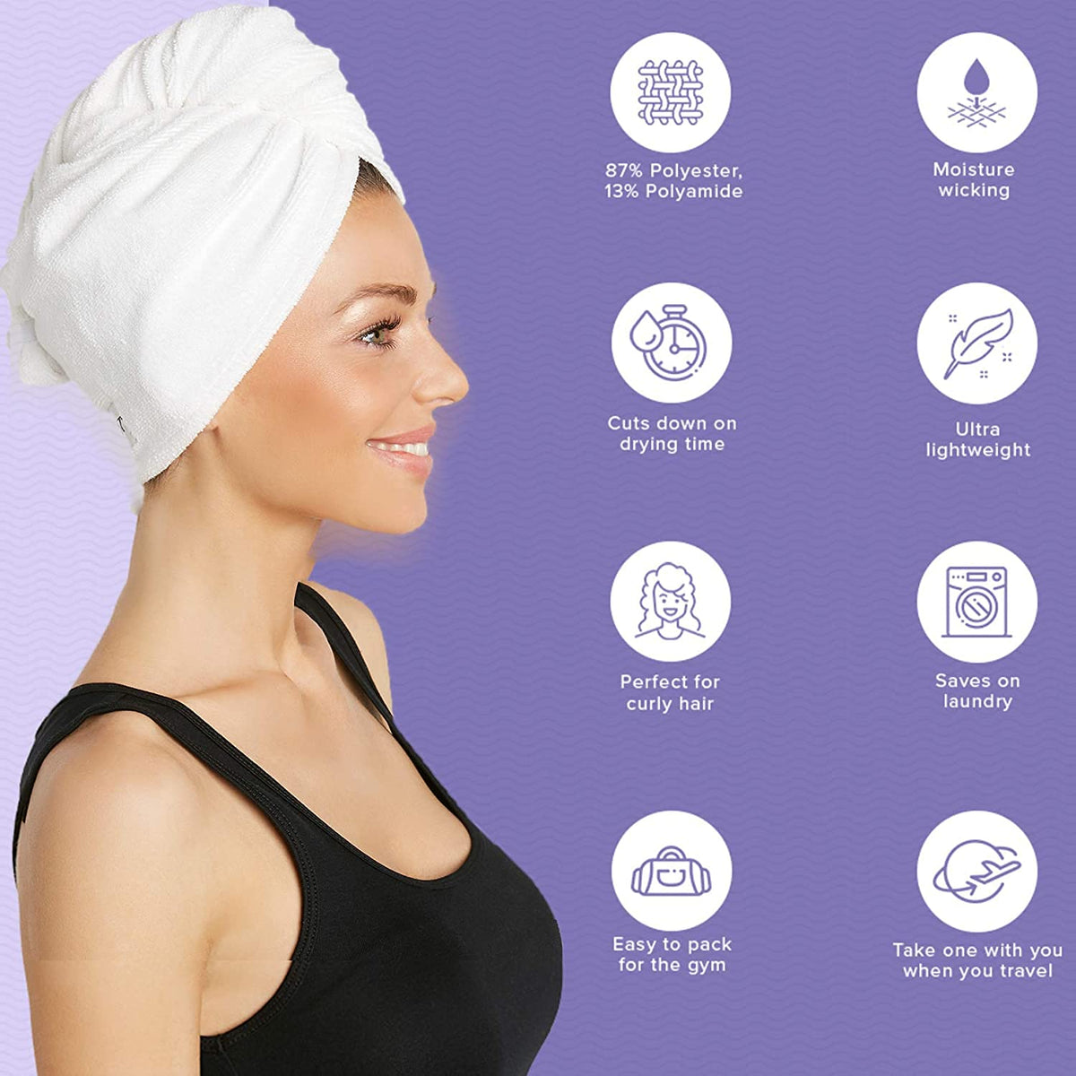 Turbo Twist Towel Hair Towel Wrap – photo 1
