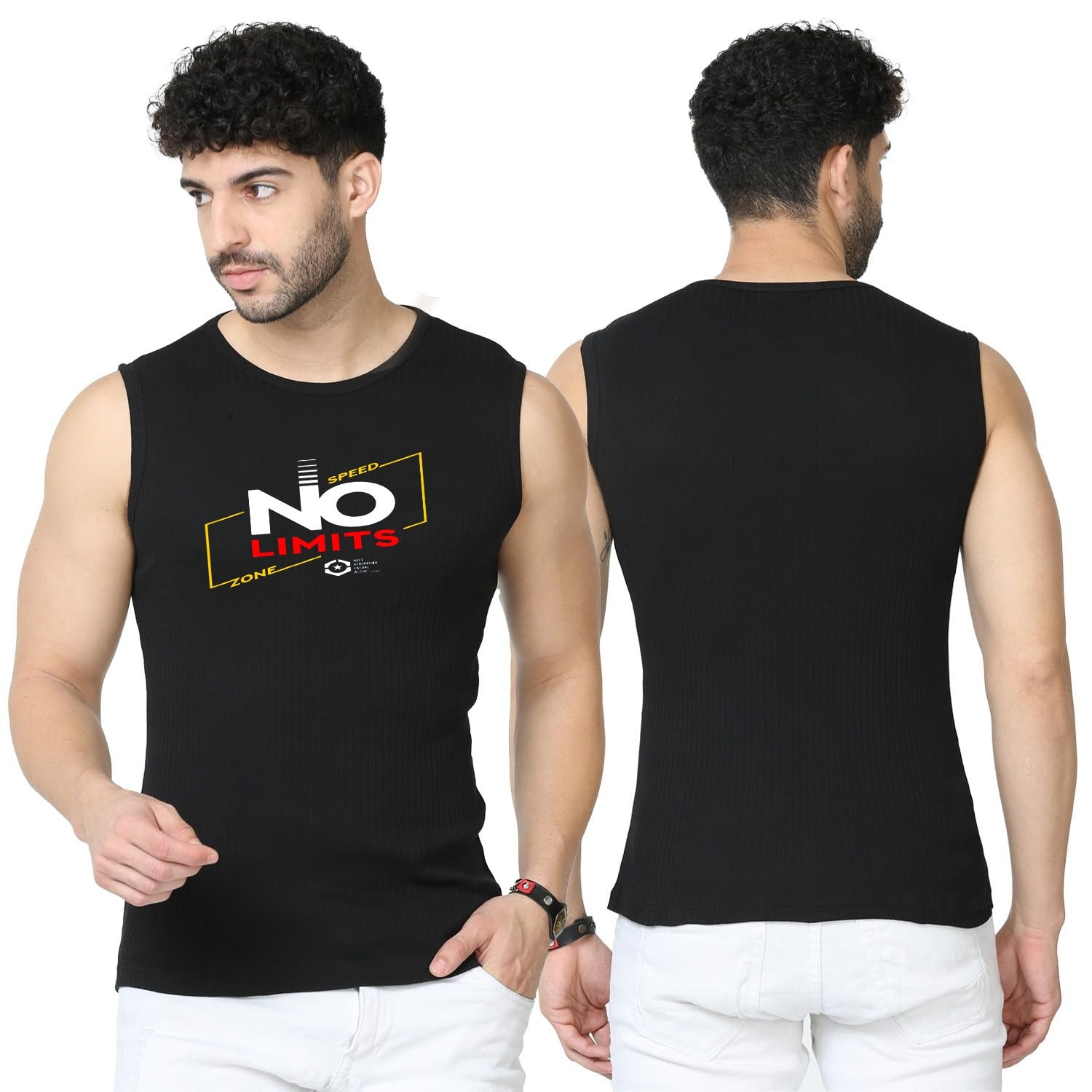 Sando Tank Top for Men Workout Tank [Black] | Top gym shirts for Men - M