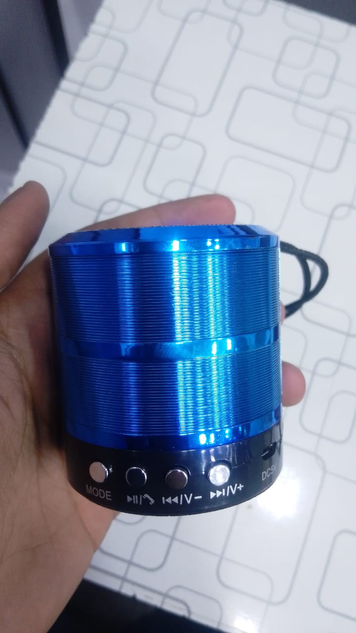 WS-887 Mini Portable Bluetooth Speaker �Rechargeable Wireless Music Player with Mobile Call Support (Multi-Color Collection)