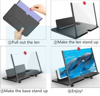 F3 Mobile Screen Magnifier | Enlarged Mobile Screen Amplifier Large Screen Eyes Protection | Size 21.8?16.5?1.2CM (Random Color)