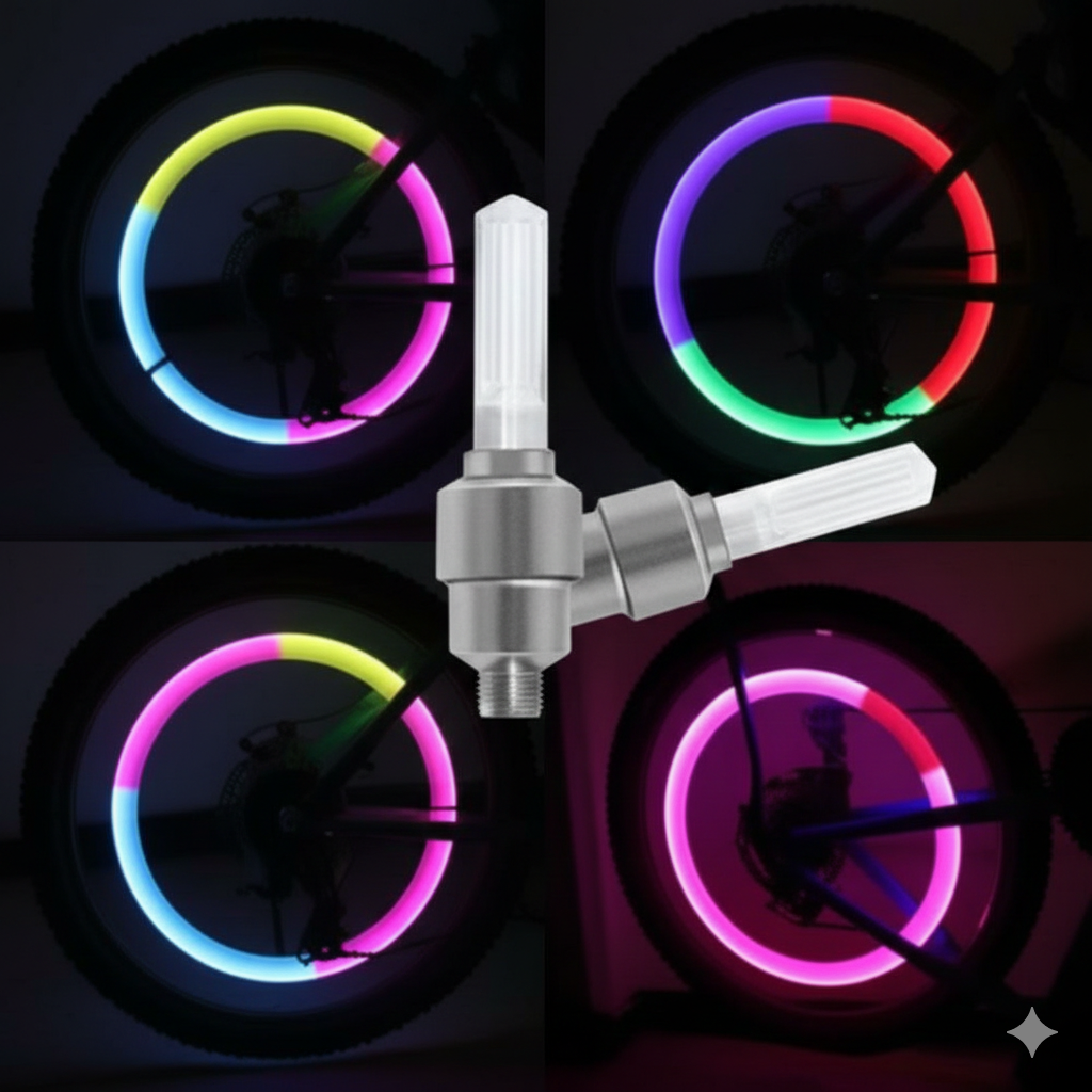 Pack of 2 Car Wheel LED Light And Motorcycle Bike Light Wheel Light | Led neon light (Random Color)