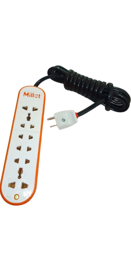 Extension Lead 5-Way | 4M Copper Wire | Power Switch | Multi-Socket Extension Cord | White