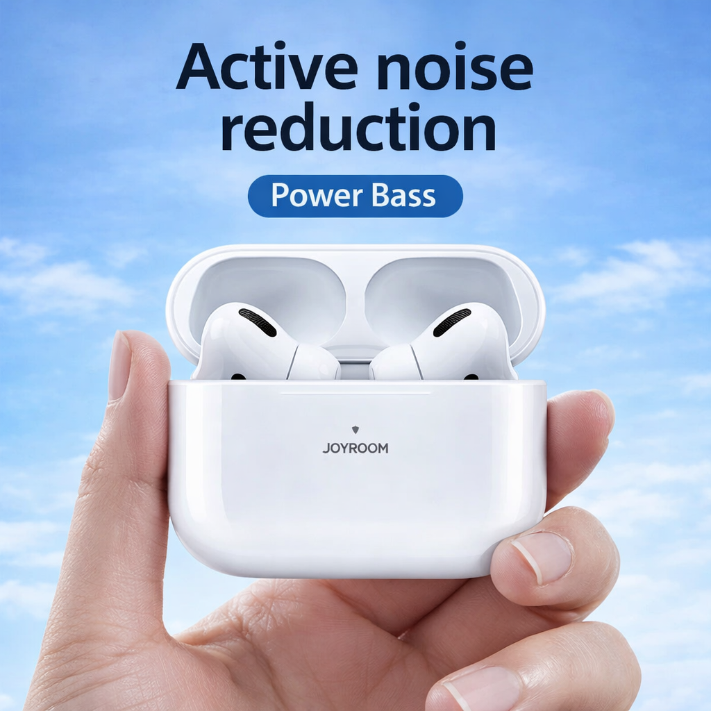Joyroom JR-T03s Pro 2 ANC TWS Wireless Earbuds | Wireless Bluetooth Earbuds | HiFi Sound | Long Battery Life | Free Premium Case