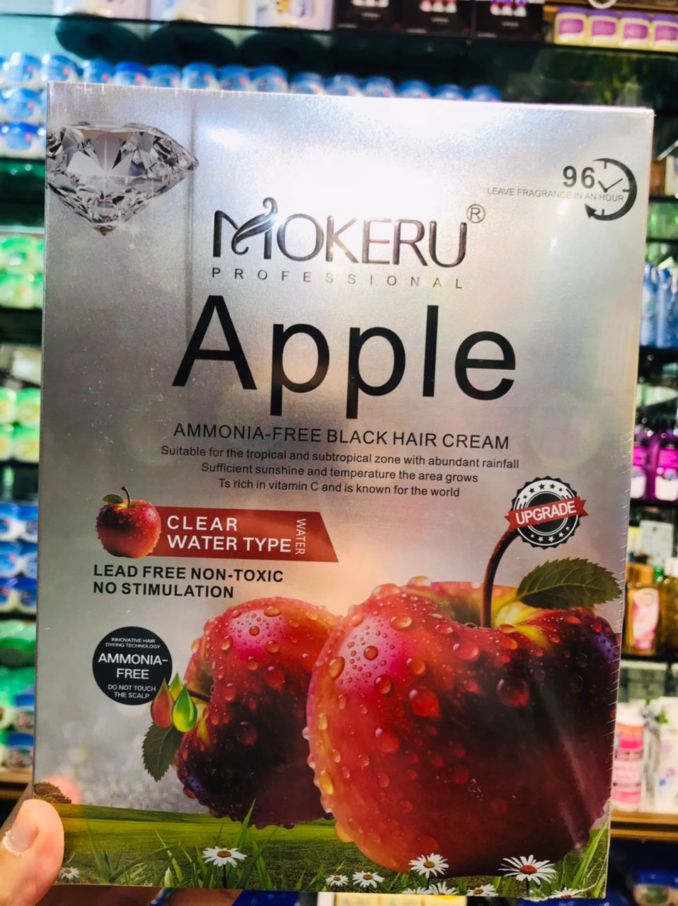 Mokeru Professional Apple Ammonia-Free Black Hair Cream �Non-Toxic Fast Hair Dye for Men and Women