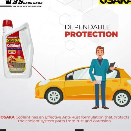 OSAKA Premium Radiator Coolant - High Grade Red (Automotive Grade) | Engine Cooling System Protector | Metal Corrosion Prevention (1L)