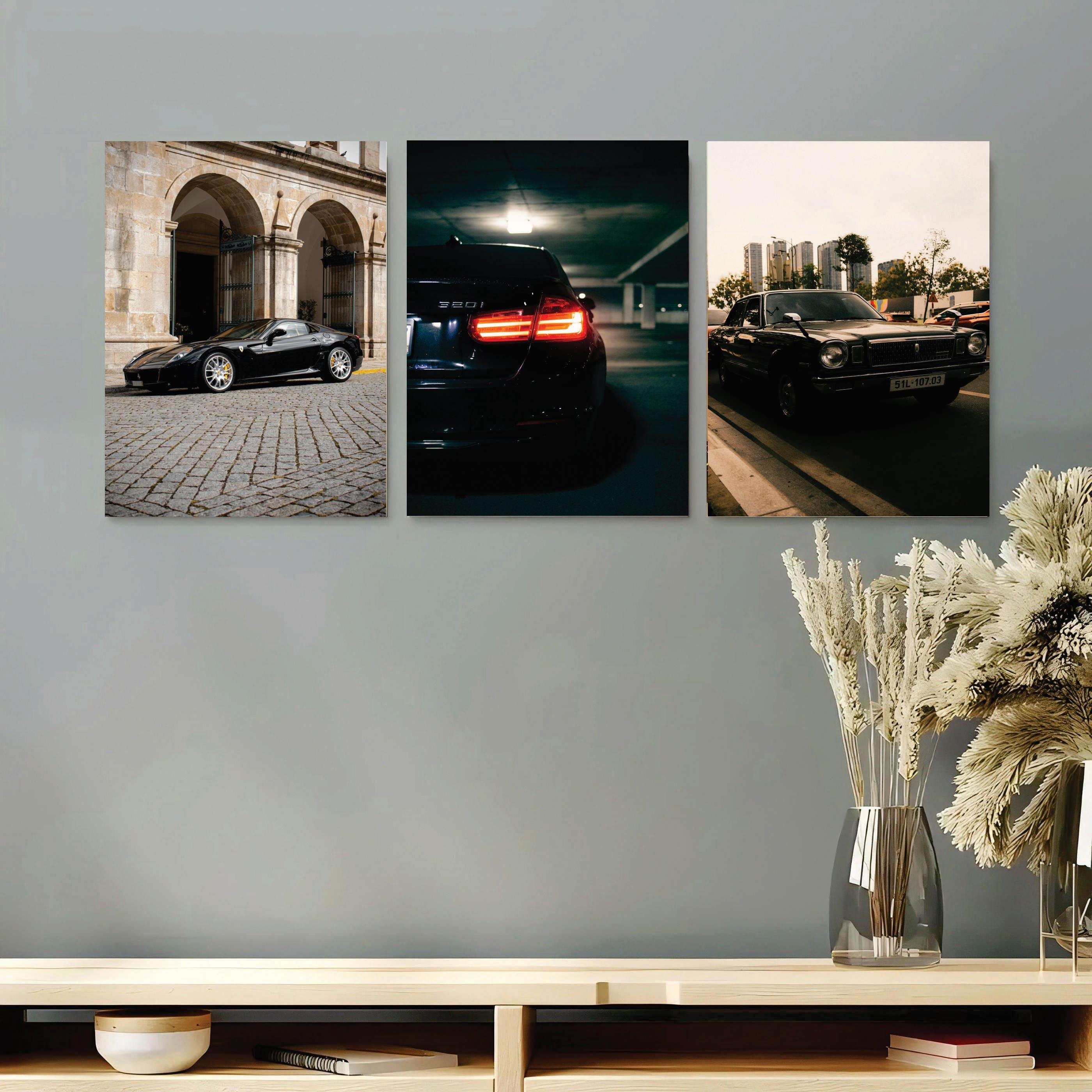 Set of 3 Premium Wall Art Photo Tiles �Modern Home Decor Sets 8x11