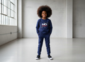 Kids Navey Blue no limit  Printed Stylish Kids' Tracksuit Set small