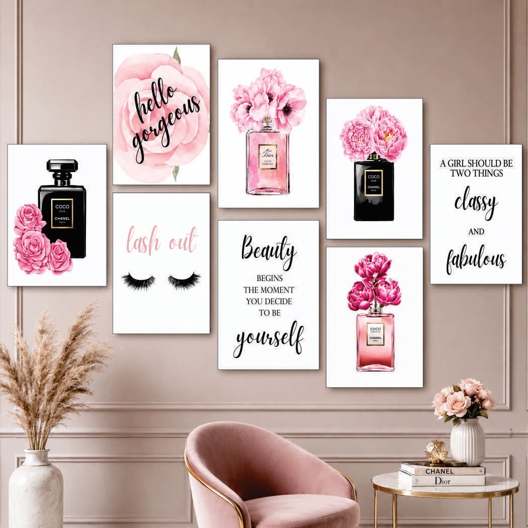 Set of 8 Premium Wall Art Photo Tiles �Modern Home Decor Sets 8x11