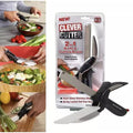 New Smart Clever Cutter Scissor 2 In 1 Cutting Board Utility Cutter Stainless Steel Outdoor Vegetable Knife Multi Function