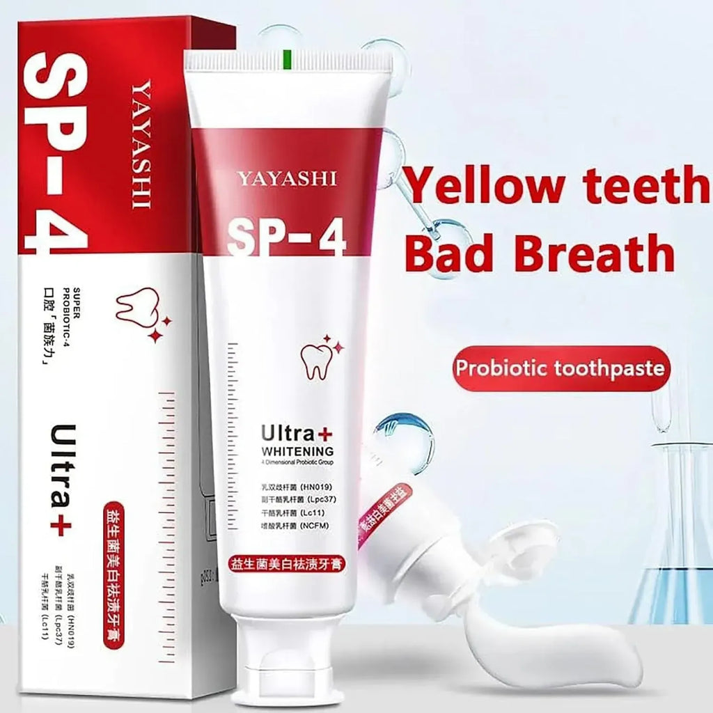 Yayashi SP 4 Ultra Whitening Toothpaste �Strong Stain Removal & Fresh Breath Daily Oral Care (120g)